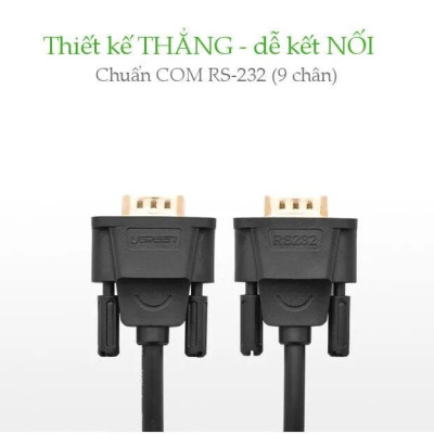 Ugreen UG20153DB101TK 1.5M màu Đen Cáp tín hiệu 2 đầu COM RS232 dương cao cấp - HÀNG CHÍNH HÃNG