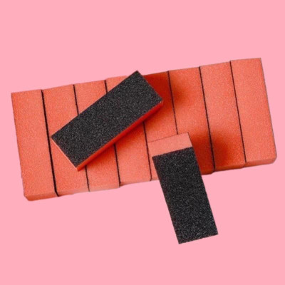 Phao Dũa Móng Tay Mịn Vuông 92mm Độ Mịn 100/180, Phao To Đỏ Hồng Dày Dũa Nhám Móng Chân 2 Mặt Ráp Mịn Làm Nail Phương Miu Nữ