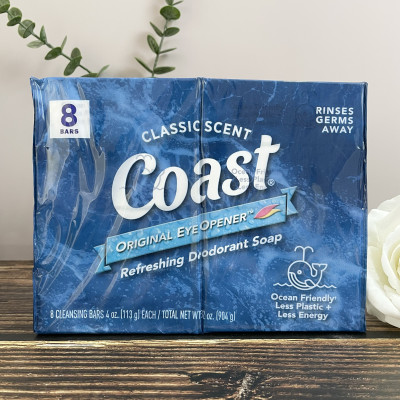 Lốc 8 cục xà phòng Coast Classic Scent 113g - USA