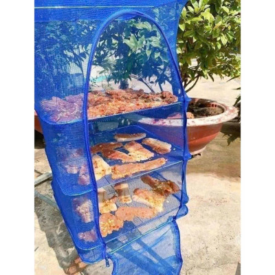 Lồng Lưới Phơi Thực Phẩm Đa Năng 2 – 4 Tầng Chống Côn Trùng, Gấp Gọn Tiện Lợi