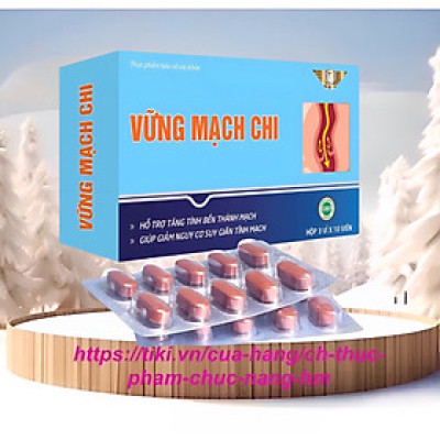 Vững mạch chi - hộp 30 viên - hỗ trợ tăng tính bền thành mạch, giúp giảm nguy cơ suy tĩnh mạch