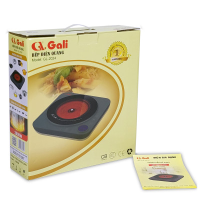 Bếp Điện Quang Gali GL-2024. Không kén nồi, dùng cho các loại nồi đáy bằng. Hàng chính hãng bảo hành 12 tháng