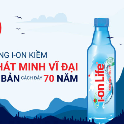 Nước uống ion kiềm thương hiệu i-on Life 450ml thùng 24 chai công nghệ Nhật bản khỏe ruột mát da