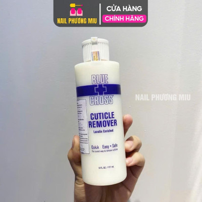[Cao Cấp] Mềm Da Blue Cross 177ml Cao Cấp Dạng Lỏng Vàng Có Tem Nhập Khẩu Mỹ Chuyên Dùng Làm Nail, Dung Dịch Mềm Da Không Ngâm Nước Nữ Women