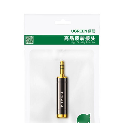 Ugreen UG60711AV168TK 3.5mm đực sang 6.5mm cái Đầu Jack chuyển Audio - HÀNG CHÍNH HÃNG