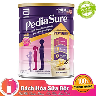 Sữa bột Abbott Pediasure 850g cho trẻ từ 1 - 10 tuổi