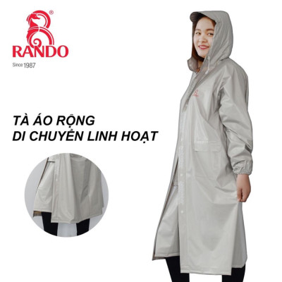 Áo Mưa Bít Dây Kéo BOSUR GIÁ SỈ, Chính Hãng RANDO, Nhựa Cao Cấp Không Thấm Nước, Thời Trang Dành Cho 1 Người