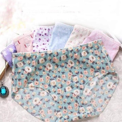 Set 5 chiếc quần lót nữ hoa 3D thun lạnh điều hòa chất đẹp