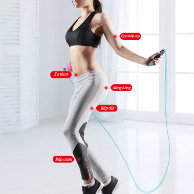 [Loại Tốt – Lõi Thép] Dây nhảy thể dục có thể điều chỉnh dây, Dây nhảy lõi thép, không bị rối dùng để tập thể dục độ dài 2.9m, hỗ trợ giảm cân – Chính hãng Amalife