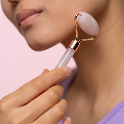 Cây Lăn Mặt Massage tăng kèm Ván Guasha Bằng Đá Cạo Mát Xa (Xả Kho)