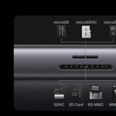 Ugreen UG15532CM498TK USB type C sang 1 x HDMI 4K60hz + 1 x USB-C 3.2 + USB-A 3.2 10Gbps + 1 x RJ45 1Gbps + TF + SD + 2 x USB 3.0 + 1 x USB-C PD 100W Bộ chuyển 9in1 - HÀNG CHÍNH HÃNG