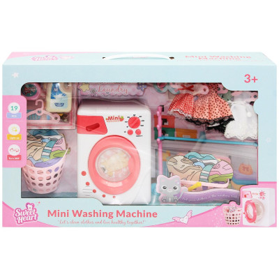 Đồ Chơi Máy Giặt Hiện Đại Và Phụ Kiện Quần Áo - Sweet Heart SH8604 (19 Chi Tiết)