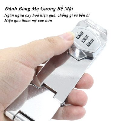 Chốt Khoá Mật Khẩu Khóa Cửa Tủ Kệ Ngăn Kéo Hộc Bàn KUNBE Chốt Lật Khóa Số Loại 3 Khúc