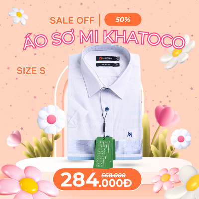Áo sơ mi Khatoco sale off 50%