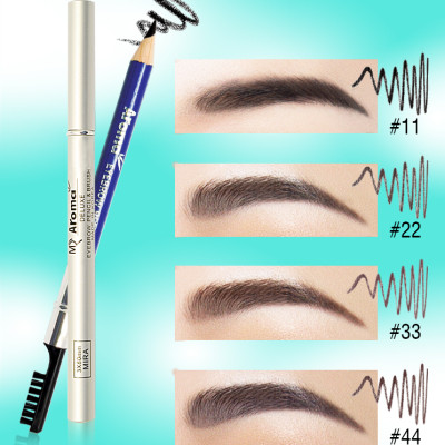 Chì vẽ mày sắc nét Aroma Eyebrow Pencil Hàn Quốc No.33 Brown tặng kèm móc khoá