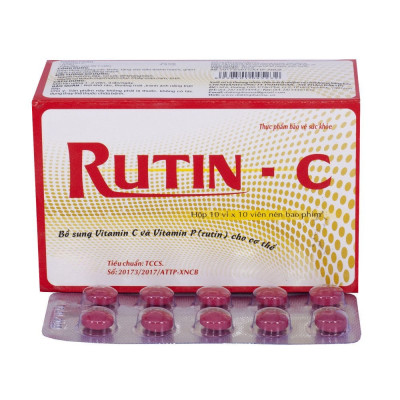 RUTIN C -Hộp 100 viên - Bổ sung vitamin C, Vinaphar