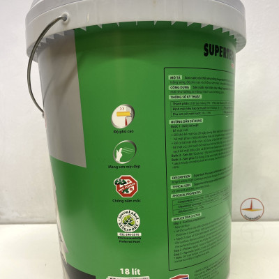 Sơn Nước Toa Supertech nội thất siêu trắng _18L