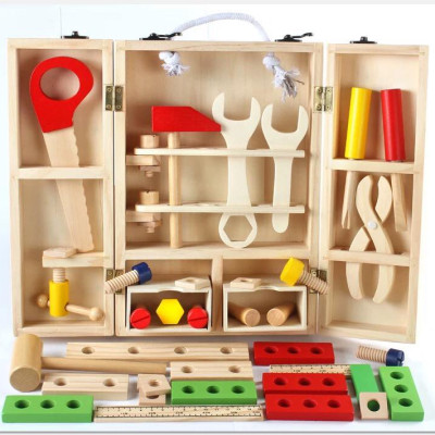 Bộ đồ chơi hộp dụng cụ bằng gỗ cho bé trai