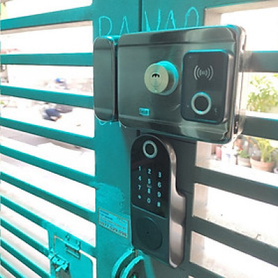 Khóa cửa thông minh G02 - 2 Mặt vân tay trong ngoài ( không chống nước) - Hàng nhập khẩu