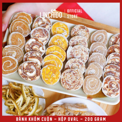 Bánh Khóm Cuộn - Đặc Sản Đồng Tháp - Hộp Oval - 200 Gram