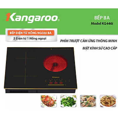 Bếp Từ Hồng Ngoại 3 Vùng Nấu Lắp Âm Kangaroo KG446i - Hàng Chính Hãng