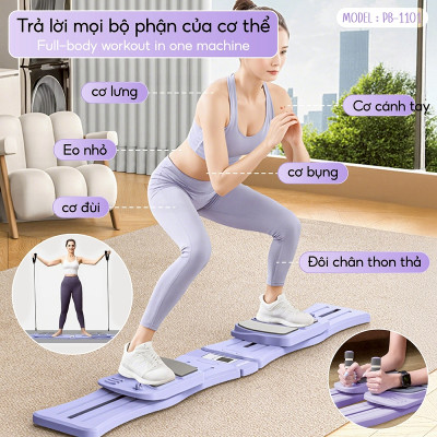 PB-1101 Pilates yoga đa chức năng mới, tập thể dục tại nhà, cơ bụng, dây lưng, dụng cụ cánh tay, máy làm đẹp chân