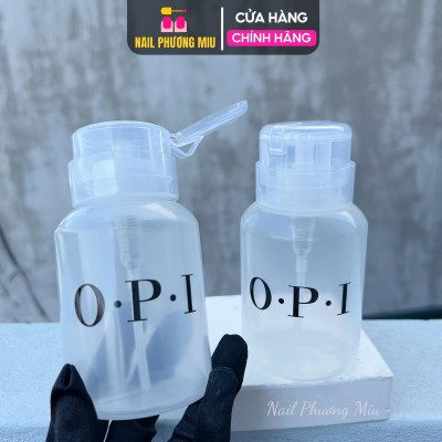 Lọ Đựng Axeton OPI Nhựa Siêu Bền 250ml Làm Nail, Bình Nhún OPI Nhấn Đựng Cồn Tẩy Rửa, Gen Xoáy Chặt Chống Bay Hơi Nail Phương Miu