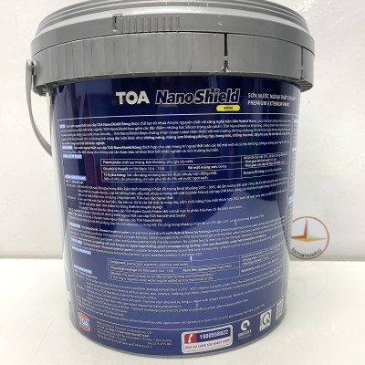 Sơn nước cao cấp Toa Nanoshield ngoại thất màu vàng 8522 _ 5L