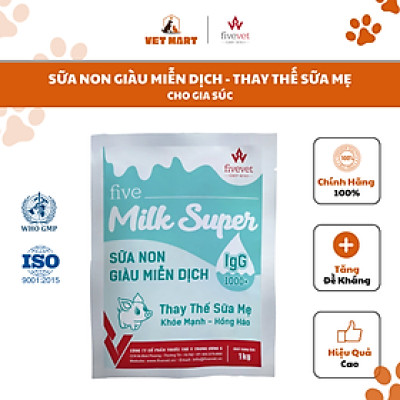 Five-Milk super IgG - Sữa non giàu miễn dịch - Thay thế sữa mẹ, 1KG