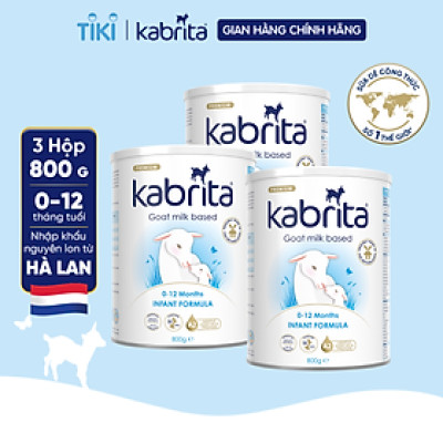 [Phiên bản mới] Combo 3 lon Sữa dê Kabrita số 1 cho trẻ từ 0 -12 tháng - Lon 800g
