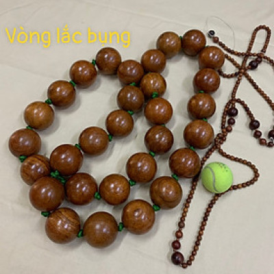 Vòng Lắc Bụng / Vòng Lắc Eo Hạt Gỗ Hương Cao Cấp Hạt 7cm ( video , hình thật )