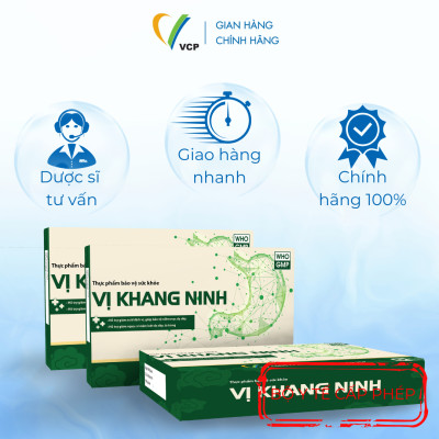 [COMBO 3 Hộp] TPBVSK Viên Uống Dạ Dày Vị Khang Ninh - Hỗ trợ giảm acid dịch vị, giúp bảo vệ niêm mạc dạ dày - Hỗ trợ giảm nguy cơ viêm loét dạ dày tá tràng - Hộp 30 viên