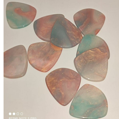 Phím gảy đàn guitar nhiều màu kim tuyến ngũ sắc | Phím gảy đàn lấp lánh kim tuyến chắc bền