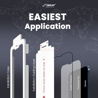 Dán màn hình cường lực Full viền Zeelot SOLIDsleek cho iPhone 13 Series (hỗ trợ Kit dán) - Hàng chính hãng