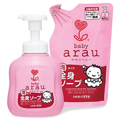 Combo Sữa Tắm Cho Em Bé Arau Baby (Bình 450ml + Túi 400ml)