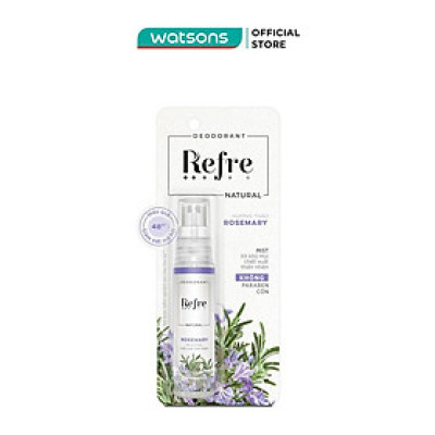 Xịt Khử Mùi Refre Natural 30ml - Hương Hương Thảo
