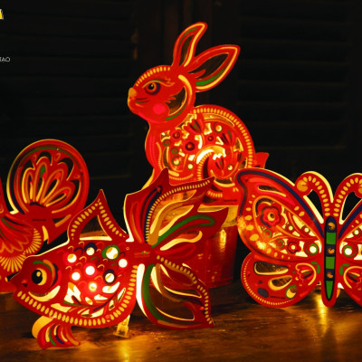 Lồng đèn Trung Thu Happy Kibu - Lồng đèn trang trí "Ký ức tuổi thơ" hình Cá (size lớn)