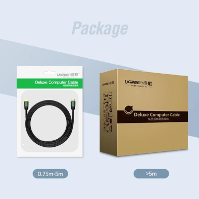 Ugreen UG40464HD101TK 5M màu Đen Cáp tín hiệu HDMI chuẩn 1.4 hỗ trợ phân giải 4K * 2K - HÀNG CHÍNH HÃNG