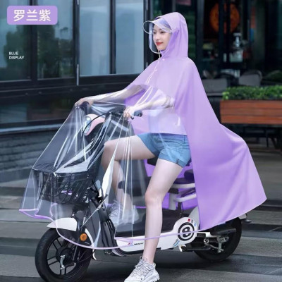 Áo mưa nửa trước trong suốt cho Mẹ và Bé,Vành đôi có thể tháo rời, vải mềm và nhanh khô