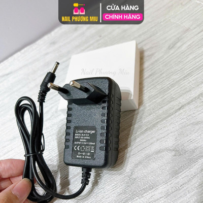 Sạc Máy Mài EN101 Chuẩn Nguồn Đầu Ra 12V-1200mA, Chân Cắm Tròn Tương Thích Các Dòng US801, US803, US805 Làm Nail Tiện Lợi Nail Phương Miu Nữ Women