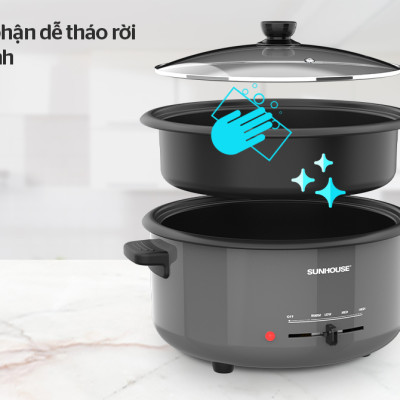 Nồi lẩu điện 3.5L SUNHOUSE SHD4523 - Hàng chính hãng