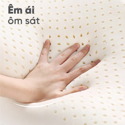 Gối Cao Su Vạn Thành Dợn VTGCSD4563 (45 x 63 cm) - Trắng