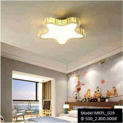 MKPL029 - Đèn mâm áp trần phale chuẩn K9, đèn trần phòng ngủ DT