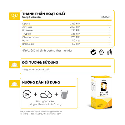 Combo Thực Phẩm Bảo Vệ Sức Khỏe  KUDOS PROBITICS + KUDOS DIGESTIVE ENZYMES (30 viên/hộp)