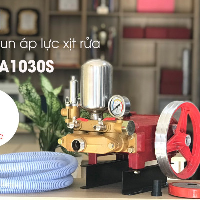 Đầu phun xịt rửa áp lực 3hp (pít tông sứ, lớn 3x30) BGAS BGA1030S- Hàng chính hãng