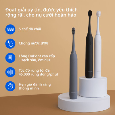 [Chính Hãng] Bộ Bàn Chải Đánh Răng Điện ZenyumSonic MỚi 2.0 & 3 Đầu Thay Thế - Xanh Mint - Công Nghệ Singapore