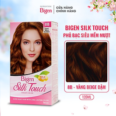 Thuốc nhuộm dưỡng tóc phủ bạc thảo dược Bigen Silk Touch Thương hiệu Nhật Bản Sắc Màu trẻ trung 80ml dạng kem
