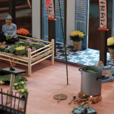 MÔ HÌNH TỰ LẮP RÁP DIY TẾT SÀI GÒN XƯA VÀ NAY - ĐÊM GIAO THỪA - TX05