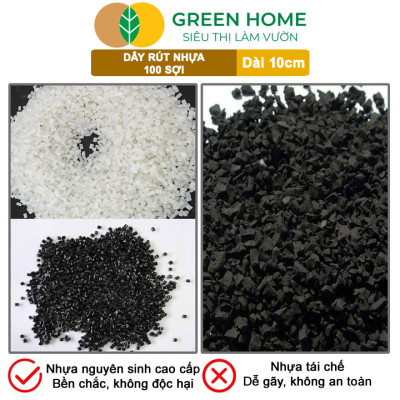 Dây rút nhựa, D10cm, bao 100 sợi, màu đen, siêu bền, dẻo, làm giàn, đỡ trái, cố định hàng rào, dây cáp điện |Greenhome