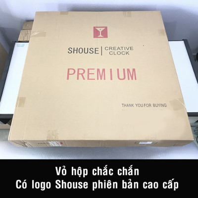 Đồng Hồ Treo Tường Shouse DC666 Trang Trí Nghệ Thuật Cao Cấp hiện đại 3D kích cỡ lớn đẹp kim trôi treo phòng khách